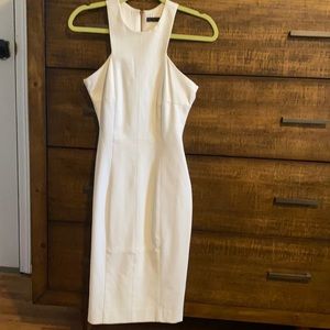 White pleather dress